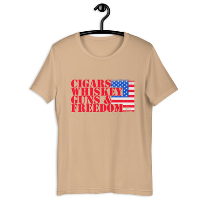 "Cigars, Whiskey, Guns, and Freedom" Men's Graphic T-Shirt
