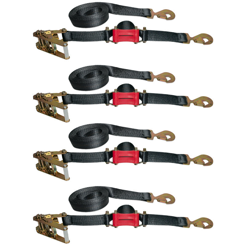 18ft x 2in Ratchet Strap w Snap Hooks Commercial Grade - BIHLERFLEX- Premium Tie-Down Products