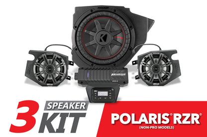 2014-2023 Polaris RZR Complete Kicker 3-Speaker Plug-&-Play Kit